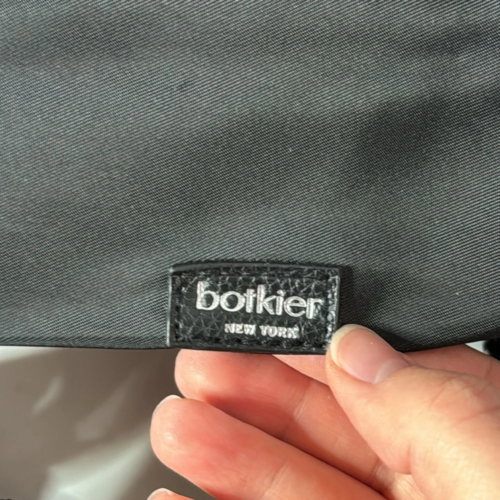 Botkier New York black Trigger mini faux leather trim backpack